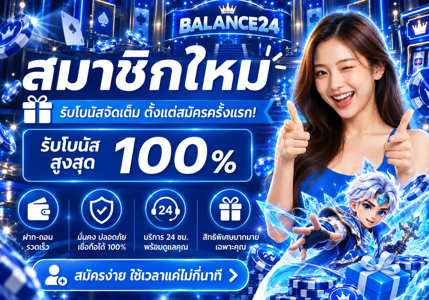 BALANCE24 สมัครสมาชิกใหม่และวางแผนรับโปรโมชั่นอย่างรอบคอบ